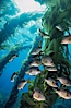 Black perch in kelp forest. San Clemente Island, California, USA. Image #04813