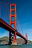Golden Gate Bridge, viewed from Fort Point, with the Marin Headlands visible in the distance.  San Francisco. San Francisco, California, USA. Image #09054