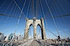 Brooklyn Bridge cables and tower. Brooklyn Bridge, New York City, New York, USA. Image #11070