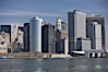Lower Manhattan skyline viewed from the Brooklyn Bridge. Manhattan, New York City, New York, USA. Image #11096