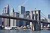 Lower Manhattan and Brooklyn Bridge, viewed from the East River. Manhattan, New York City, New York, USA. Image #11118