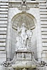 Statue at entrance to New York City Public Library. Manhattan, New York City, New York, USA. Image #11159
