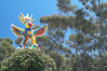 Sun God is a strange artwork, the first in the Stuart Collection at University of California San Diego (UCSD).  Commissioned in 1983 and produced by Niki de Sainte Phalle, Sun God has become a landmark on the UCSD campus. University of California, San Diego, La Jolla, USA. Image #12835