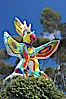 Sun God is a strange artwork, the first in the Stuart Collection at University of California San Diego (UCSD).  Commissioned in 1983 and produced by Niki de Sainte Phalle, Sun God has become a landmark on the UCSD campus. University of California, San Diego, La Jolla, California, USA. Image #12836
