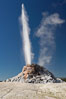 White Dome Geyser rises to a height of 30 feet or more, and typically erupts with an interval of 15 to 30 minutes.  It is located along Firehole Lake Drive. Lower Geyser Basin, Yellowstone National Park, Wyoming, USA