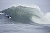 Lip throws out, boogie board guy about to take off.  The Wedge. The Wedge, Newport Beach, California, USA. Image #14189