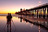 Oceanside Pier at dusk, sunset, night.  Oceanside. Oceanside Pier, Oceanside, California, USA. Image #14630