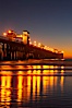 Oceanside Pier at dusk, sunset, night.  Oceanside. Oceanside Pier, Oceanside, California, USA. Image #14633