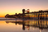 Oceanside Pier at dusk, sunset, night.  Oceanside. California, USA. Image #14637