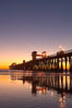 Oceanside Pier at dusk, sunset, night.  Oceanside. California, USA. Image #14638