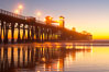 Oceanside Pier at dusk, sunset, night.  Oceanside. California, USA