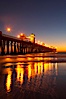 Oceanside Pier at dusk, sunset, night.  Oceanside. Oceanside Pier, Oceanside, California, USA. Image #14642