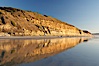 Sandstone cliffs rise above the beach at Torrey Pines State Reserve. Torrey Pines State Reserve, San Diego, California, USA. Image #14724