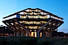 UCSD Library glows at sunset (Geisel Library, UCSD Central Library). University of California, San Diego, La Jolla, California, USA. Image #14776