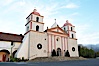The Santa Barbara Mission.  Established in 1786, Mission Santa Barbara was the tenth of the California missions to be founded by the Spanish Franciscans.  Santa Barbara. Santa Barbara Mission, Santa Barbara, California, USA. Image #14888