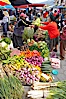 Otavalo market, a large and famous Andean market high in the Ecuadorian mountains, is crowded with locals and tourists each Saturday. San Pablo del Lago, Otavalo, Ecuador. Image #16800
