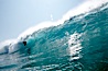 Bodysurfing the Wedge, note the guy back up in the barrel. The Wedge, Newport Beach, California, USA. Image #16989