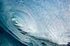 A tube, the inside of a breaking wave. The Wedge, Newport Beach, California, USA. Image #17007