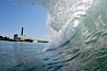 Jetties, Carlsbad, morning surf. Warm Water Jetties, Carlsbad, California, USA. Image #17913