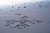 Tic-tac-toe in the sand on the beach. Ponto, Carlsbad, California, USA. Image #17988