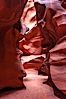 Antelope Canyon, a deep narrow slot canyon formed by water and wind erosion. Navajo Tribal Lands, Page, Arizona, USA. Image #17989