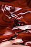 Antelope Canyon, a deep narrow slot canyon formed by water and wind erosion. Navajo Tribal Lands, Page, Arizona, USA. Image #17992