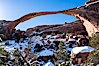 Landscape Arch in winter. Landscape Arch has an amazing 306-foot span. Landscape Arch, Arches National Park, Utah, Utah, USA. Image #18115