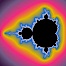 The Mandelbrot Fractal.  Fractals are complex geometric shapes that exhibit repeating patterns typified by <i>self-similarity</i>, or the tendency for the details of a shape to appear similar to the shape itself.  Often these shapes resemble patterns occurring naturally in the physical world, such as spiraling leaves, seemingly random coastlines, erosion and liquid waves.  Fractals are generated through surprisingly simple underlying mathematical expressions, producing subtle and surprising patterns.  The basic iterative expression for the Mandelbrot set is z = z-squared + c, operating in the complex (real, imaginary) number set. Image #18731
