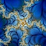Fractal design.  Fractals are complex geometric shapes that exhibit repeating patterns typified by <i>self-similarity</i>, or the tendency for the details of a shape to appear similar to the shape itself.  Often these shapes resemble patterns occurring naturally in the physical world, such as spiraling leaves, seemingly random coastlines, erosion and liquid waves.  Fractals are generated through surprisingly simple underlying mathematical expressions, producing subtle and surprising patterns.  The basic iterative expression for the Mandelbrot set is z = z-squared + c, operating in the complex (real, imaginary) number set. Image #18732