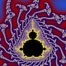 The Mandelbrot Fractal.  Fractals are complex geometric shapes that exhibit repeating patterns typified by <i>self-similarity</i>, or the tendency for the details of a shape to appear similar to the shape itself.  Often these shapes resemble patterns occurring naturally in the physical world, such as spiraling leaves, seemingly random coastlines, erosion and liquid waves.  Fractals are generated through surprisingly simple underlying mathematical expressions, producing subtle and surprising patterns.  The basic iterative expression for the Mandelbrot set is z = z-squared + c, operating in the complex (real, imaginary) number set. Image #18737