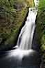 Bridal Veil Falls, a 140 foot fall in the Columbia River Gorge, is not to be confused with the more famous Bridalveil Falls in Yosemite National Park. Bridal Veil Falls, Columbia River Gorge National Scenic Area, Oregon, USA. Image #19330