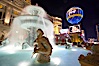 Fountain at night, Paris Hotel. Las Vegas, Nevada, USA. Image #20563