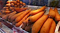 Hot Dog on a Stick, corn dog, greasy fried fatty food. Del Mar Fair, Del Mar, California, USA. Image #20860