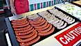 Sausages on the grill, hot dogs, bratwurst. Del Mar Fair, Del Mar, California, USA. Image #20862