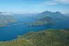 Flores Island (foreground) and Clayoquot Sound, aerial photo, near Tofino on the west coast of Vancouver Island. British Columbia, Canada. Image #21070