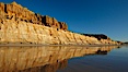 Torrey Pines State Beach, sandstone cliffs rise above the beach at Torrey Pines State Reserve. Torrey Pines State Reserve, San Diego, California, USA. Image #22441