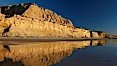 Torrey Pines State Beach, sandstone cliffs rise above the beach at Torrey Pines State Reserve. Torrey Pines State Reserve, San Diego, California, USA. Image #22444
