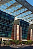 Phoenix Convention Center. Originally built in 1972 and expanded in 1985 and the mid-90's, the Phoenix Convention center offers 300,000 square feet of space for conventions year round.  It's exterior is a mix of modern glass, metal and stone architecture. Phoenix Convention Center, Phoenix, Arizona, USA. Image #23175