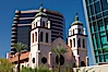 St. Mary's Basilica, in downtown Phoenix adjacent to the Phoenix Convention Center.  The Church of the Immaculate Conception of the Blessed Virgin Mary, founded in 1881, built in 1914, elevated to a minor basilica by Pope John Paul II in 1987. Phoenix, Arizona, USA. Image #23178