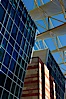 Phoenix Convention Center. Originally built in 1972 and expanded in 1985 and the mid-90's, the Phoenix Convention center offers 300,000 square feet of space for conventions year round.  It's exterior is a mix of modern glass, metal and stone architecture. Phoenix Convention Center, Phoenix, Arizona, USA. Image #23179