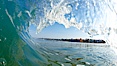 Cardiff morning surf, breaking wave. Cardiff by the Sea, California, USA. Image #23295