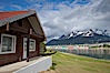 Ushuaia, the southernmost city in the world, lies on the Beagle Channel with a small portion of the Andes mountain range rising above.  Ushuaia is the capital of the Tierra del Fuego region of Argentina and the gateway port for many expeditions to Antarctica. Ushuaia, Tierra del Fuego, Argentina. Image #23603