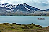 Fortuna Bay, with icebreaker M/V Polar Star at anchor. Fortuna Bay, South Georgia Island. Image #24593