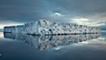Tabular iceberg, Antarctic Peninsula, near Paulet Island, sunset. Paulet Island, Antarctic Peninsula, Antarctica. Image #24778