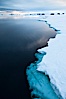 The edge of the fast ice along the shore, near Paulet Island. Paulet Island, Antarctic Peninsula, Antarctica. Image #24788