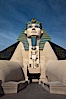 Egyptian Sphinx, replica, front entrance of the Luxor Hotel in Las Vegas. Las Vegas, Nevada, USA. Image #25215