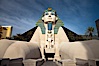 Egyptian Sphinx, replica, front entrance of the Luxor Hotel in Las Vegas. Las Vegas, Nevada, USA. Image #25216