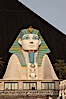 Egyptian Sphinx, replica, front entrance of the Luxor Hotel in Las Vegas. Las Vegas, Nevada, USA. Image #25219