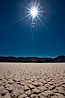 Racetrack Playa, an ancient lake now dried and covered with dessicated mud. Racetrack Playa, Death Valley National Park, California, USA. Image #25263