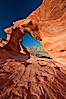 Natural arch formed in sandstone. Valley of Fire State Park, Nevada, USA. Image #26480